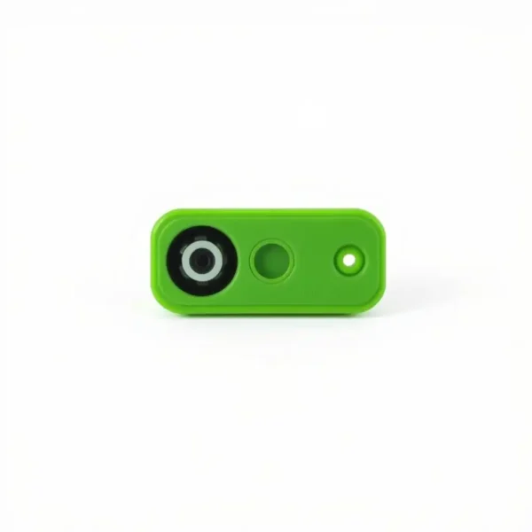 NimbleNest Target Stick Training Clicker Green, professional studio product photo on a white background.