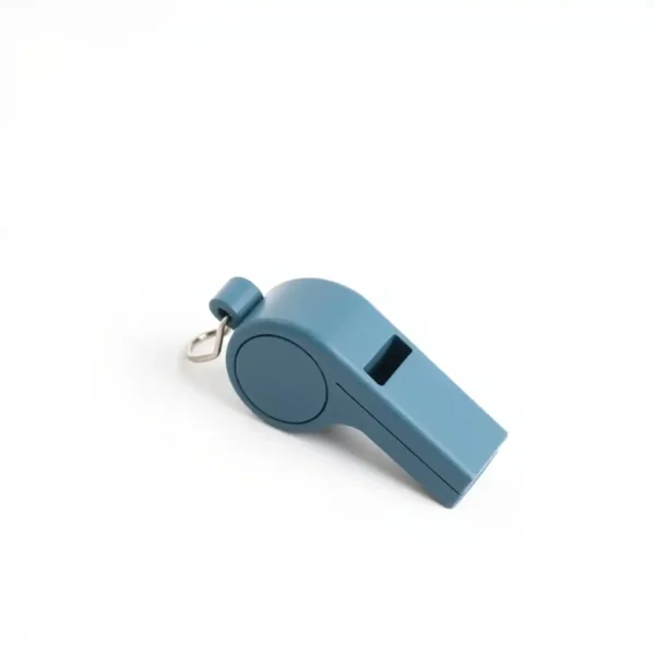 NimbleNest Dual-Tone Dog Training Whistle BPA-Free Plastic, professional studio product photo on a white background.