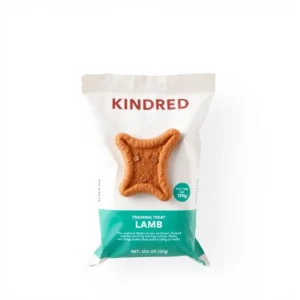 Kindred Kibble Dog Lamb Dog Training Treat 150g, professional studio product photo on a white background.