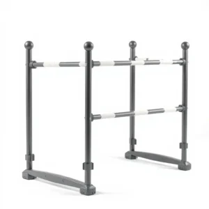 TrailPaws Weave Pole Set Dog Agility Equipment 6 poles, professional studio product photo on a white background.