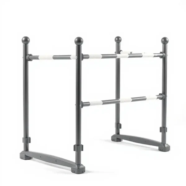 TrailPaws Weave Pole Set Dog Agility Equipment 6 poles, professional studio product photo on a white background.