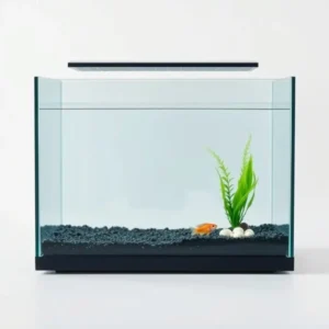 BlueCurrent 20L Glass Aquarium Nano, professional studio product photo on a white background.