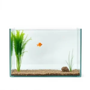 Fin & Fern 120L Glass Aquarium Rimless, professional studio product photo on a white background.