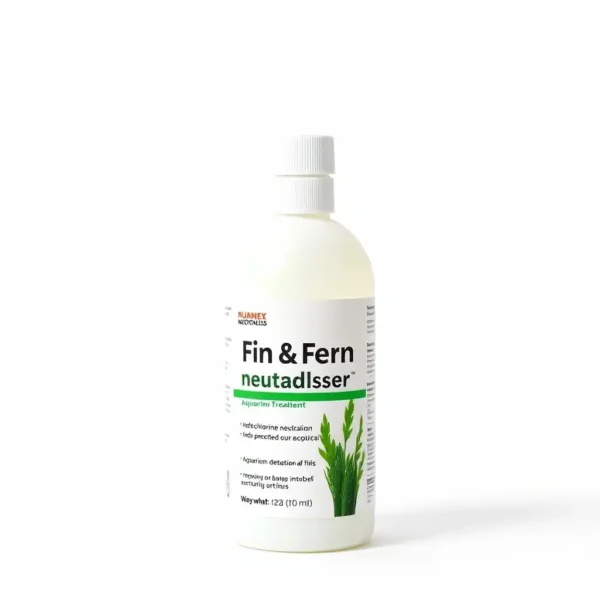 Fin & Fern Chlorine Neutraliser Aquarium Water Treatment 120ml, professional studio product photo on a white background.