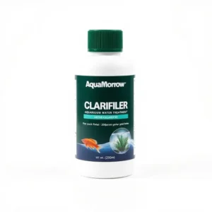 AquaMorrow Water Clarifier Aquarium Water Treatment 250ml, professional studio product photo on a white background.