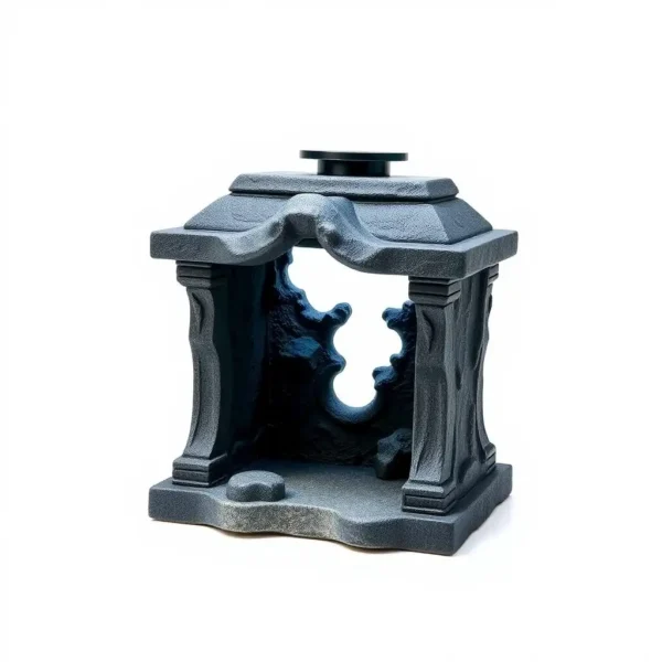 ReefLumen Temple Hide Aquarium Decoration 15cm, professional studio product photo on a white background.