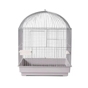 Perch & Petal Dome-Top Bird Cage 45 × 35 × 60cm, professional studio product photo on a white background.