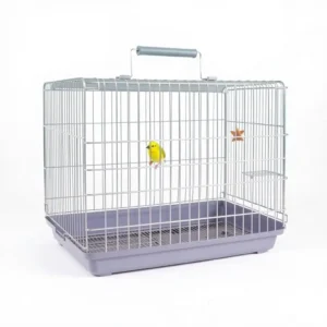 Chirrup Cove Travel Bird Cage 35 × 25 × 40cm, professional studio product photo on a white background.