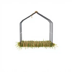 FeatherFern Seagrass Bird Perch Small, professional studio product photo on a white background.