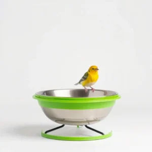 Chirrup Cove Stainless Bowl Bird Feeder 300ml, professional studio product photo on a white background.