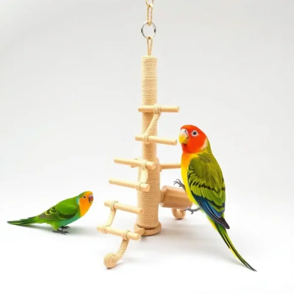 Chirrup Cove Bell Ladder Bird Toy Medium, professional studio product photo on a white background.
