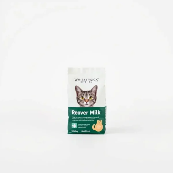 Whiskerwick Kitchen Cat Recovery Milk Mix Pet Milk Supplement 500g, professional studio product photo on a white background.