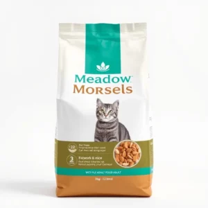 Meadow Morsels Cat Grain-Free Adult Special Diet Food 3kg, professional studio product photo on a white background.