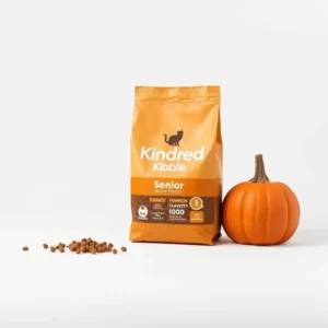 Kindred Kibble Cat Turkey & Pumpkin Senior Dry Food 5kg, professional studio product photo on a white background.