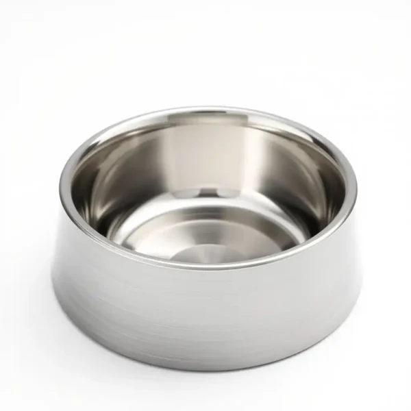 HearthPaws Stainless Steel Water Bowl 500ml, professional studio product photo on a white background.