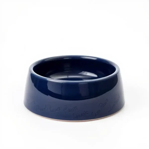 HearthPaws Ceramic Water Bowl 750ml, professional studio product photo on a white background.