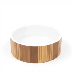 HearthPaws Bamboo Composite Water Bowl 1.5L, professional studio product photo on a white background.