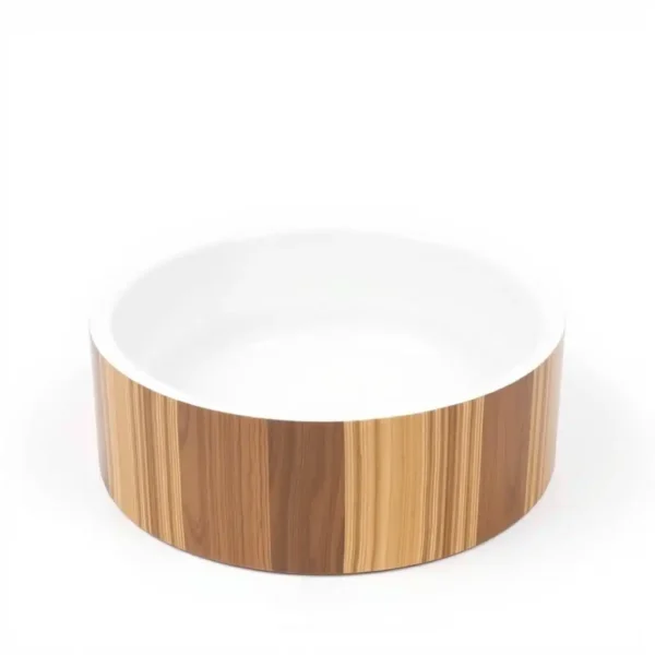 HearthPaws Bamboo Composite Water Bowl 1.5L, professional studio product photo on a white background.