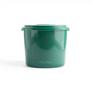 PawPilot 10L Food Storage Container Powder-Coated Steel, professional studio product photo on a white background.