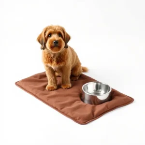 Harbour Hound Waterproof Polyester Feeding Mat 60 × 40cm, professional studio product photo on a white background.