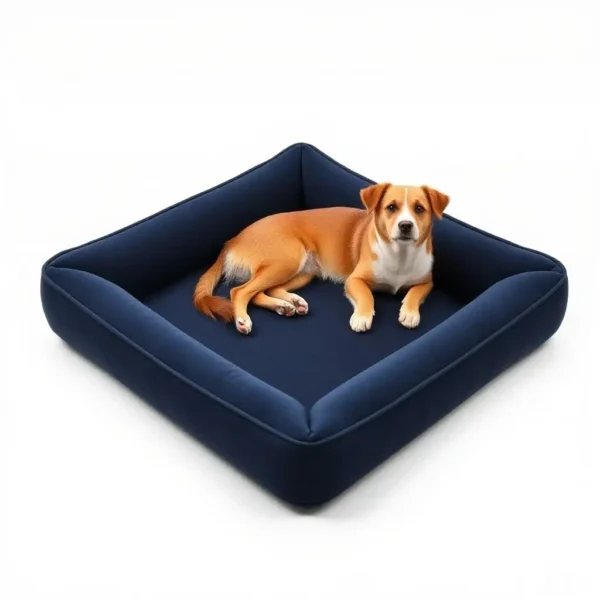 CosyBurrow Memory Foam Pet Resting Mat 90 × 60cm, professional studio product photo on a white background.