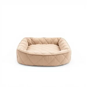 HearthPaws Quilted Cotton Pet Blanket 100 × 75cm, professional studio product photo on a white background.