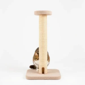 HearthPaws Natural Sisal Cat Scratching Post 45cm, professional studio product photo on a white background.