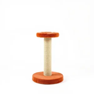 HearthPaws Sisal & Plush Cat Scratching Post 70cm, professional studio product photo on a white background.