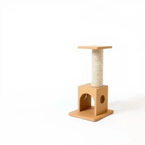 CloudTail Corrugated Cardboard Cat Scratching Post 35cm, professional studio product photo on a white background.