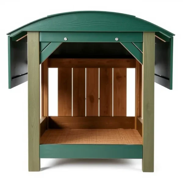 CloudTail Treated Timber Pet House Medium, professional studio product photo on a white background.
