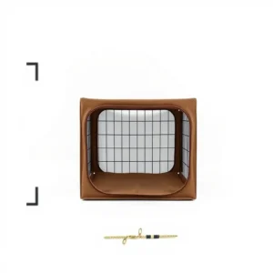 HearthPaws Foldable Fabric Home Crate 70cm, professional studio product photo on a white background.