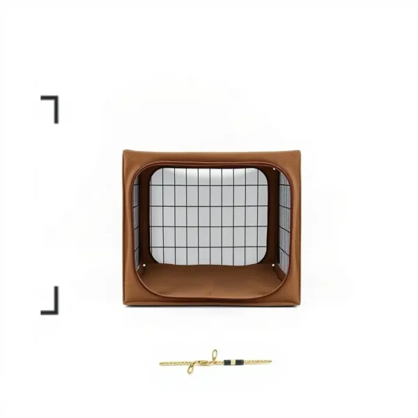 HearthPaws Foldable Fabric Home Crate 70cm, professional studio product photo on a white background.