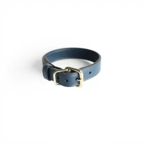 Harbour Hound Vegan Leather Pet Collar 35–50cm, professional studio product photo on a white background.