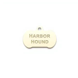 Harbour Hound Anodised Aluminium Pet ID Tag 25mm, professional studio product photo on a white background.