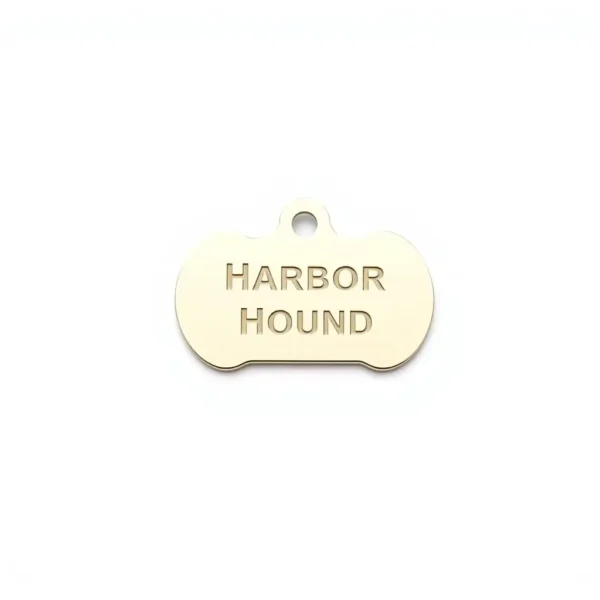 Harbour Hound Anodised Aluminium Pet ID Tag 25mm, professional studio product photo on a white background.