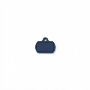 TinkerTail Silicone Pet ID Tag 32mm, professional studio product photo on a white background.