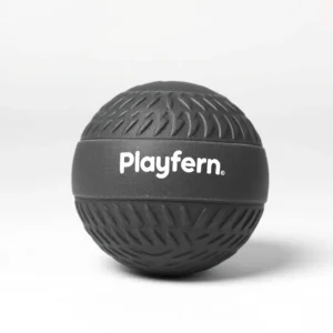 Playfern Textured Fetch Pet Ball 7cm, professional studio product photo on a white background.