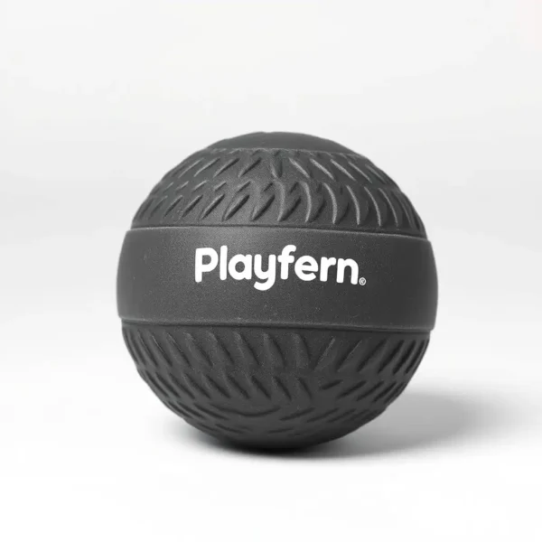 Playfern Textured Fetch Pet Ball 7cm, professional studio product photo on a white background.