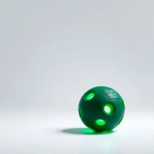 TinkerTail Glow Fetch Pet Ball 6.5cm, professional studio product photo on a white background.