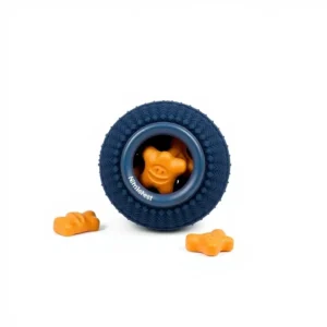 NimbleNest Rolling Treat Interactive Pet Toy Small, professional studio product photo on a white background.