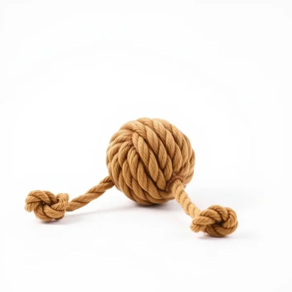 TinkerTail Rope Ball Dog Rope Toy 20cm, professional studio product photo on a white background.