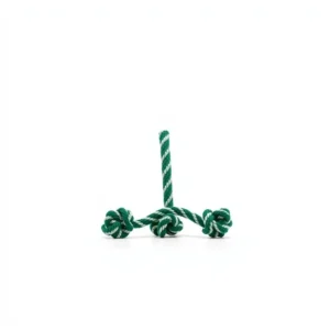 Pawberry Play Three-Knot Tug Dog Rope Toy 45cm, professional studio product photo on a white background.