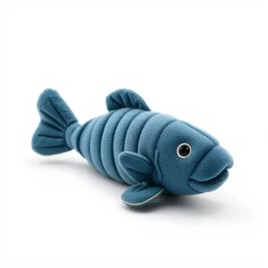 TinkerTail Crinkle Fish Pet Plush Toy 18cm, professional studio product photo on a white background.