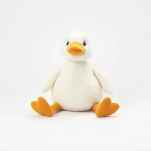 NimbleNest Stuffing-Free Duck Pet Plush Toy 30cm, professional studio product photo on a white background.