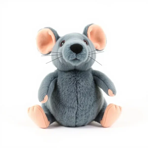 Pawberry Play Catnip Mouse Pet Plush Toy 12cm, professional studio product photo on a white background.