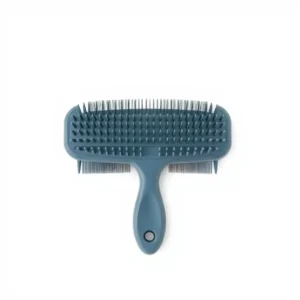 BrightCoat Fine-Tooth Comb Grooming Brush Medium, professional studio product photo on a white background.