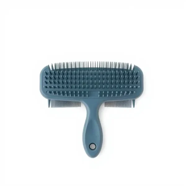 BrightCoat Fine-Tooth Comb Grooming Brush Medium, professional studio product photo on a white background.