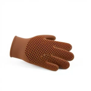 BrightCoat Silicone & Mesh Grooming Glove Adjustable, professional studio product photo on a white background.