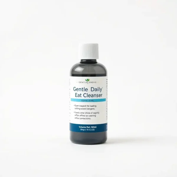 GentleGrove Gentle Daily Pet Ear Cleanser 100ml, professional studio product photo on a white background.