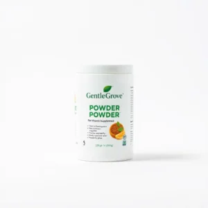 GentleGrove Powder Pet Vitamin Supplement 150g, professional studio product photo on a white background.